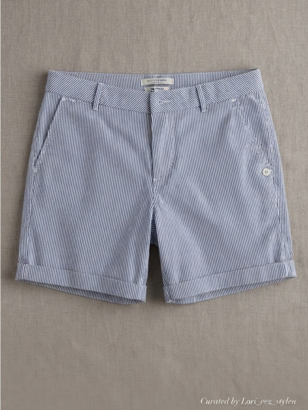 Scotch & Soda Blue and White Seersucker Men’s Shorts